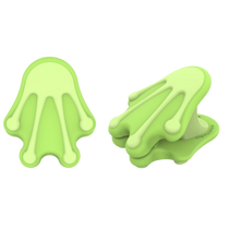 Froggy Feet silicone stroller clip in green by whimSi clips