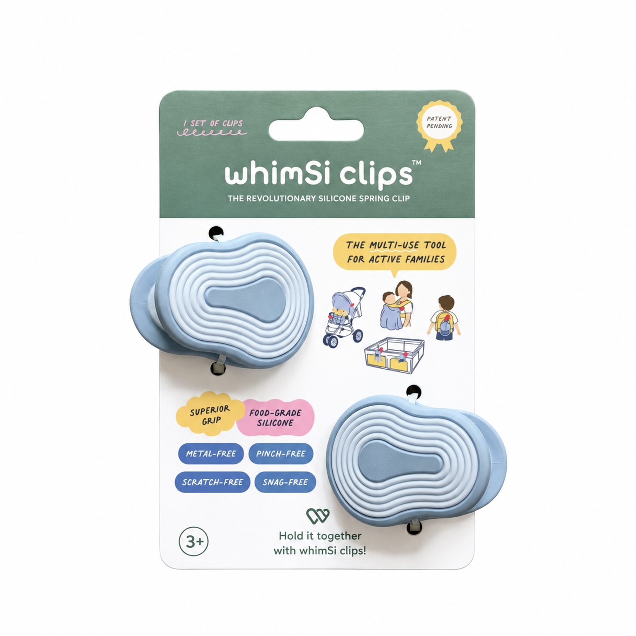 whimSi clips Water 2-pack in retail packaging