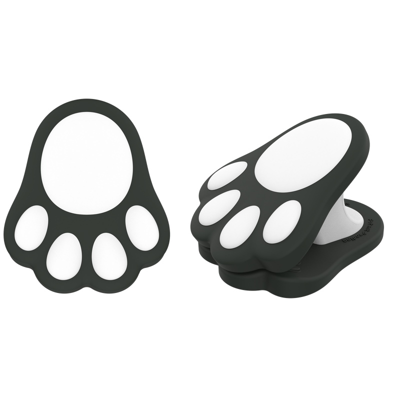 Panda Paws baby blanket clip - soft silicone clip for stroller by whimSi clips | Adorable panda-themed baby clip in black and white, premium multi-use organizer for blankets, toys, and gear