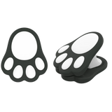 Panda Paws baby blanket clip - soft silicone clip for stroller by whimSi clips | Adorable panda-themed baby clip in black and white, premium multi-use organizer for blankets, toys, and gear