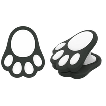 Panda Paws silicone stroller clip in black and white by whimSi clips