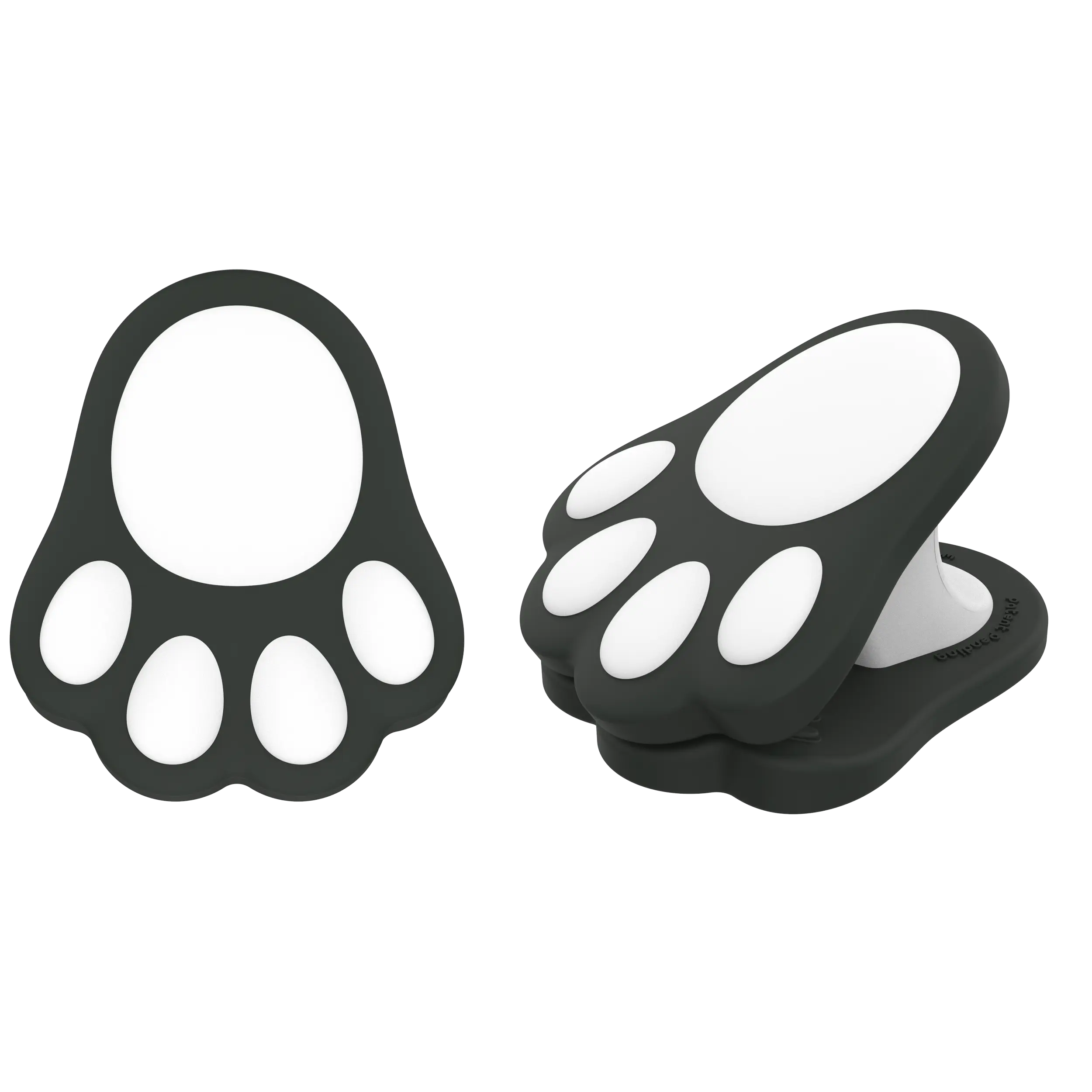 Panda Paws baby blanket clip - soft silicone clip for stroller by whimSi clips | Adorable panda-themed baby clip in black and white, premium multi-use organizer for blankets, toys, and gear