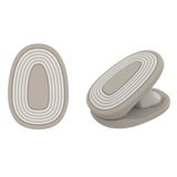 Earth baby clip in bone color - soft silicone stroller clip by whimSi clips | Premium multi-use baby gear organizer with pinch-free design, perfect for securing blankets, toys, and bags to strollers and wagons