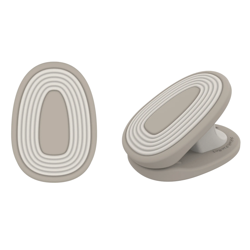Earth silicone stroller clip in bone color by whimSi clips