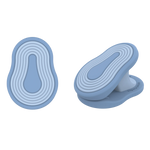 Water baby clip in slate blue color - soft silicone stroller clip by whimSi clips | Premium multi-use baby gear organizer with pinch-free design, perfect for securing blankets, toys, and bags to strollers and wagons