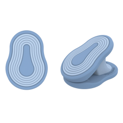 Water baby clip in slate blue color - soft silicone stroller clip by whimSi clips | Premium multi-use baby gear organizer with pinch-free design, perfect for securing blankets, toys, and bags to strollers and wagons
