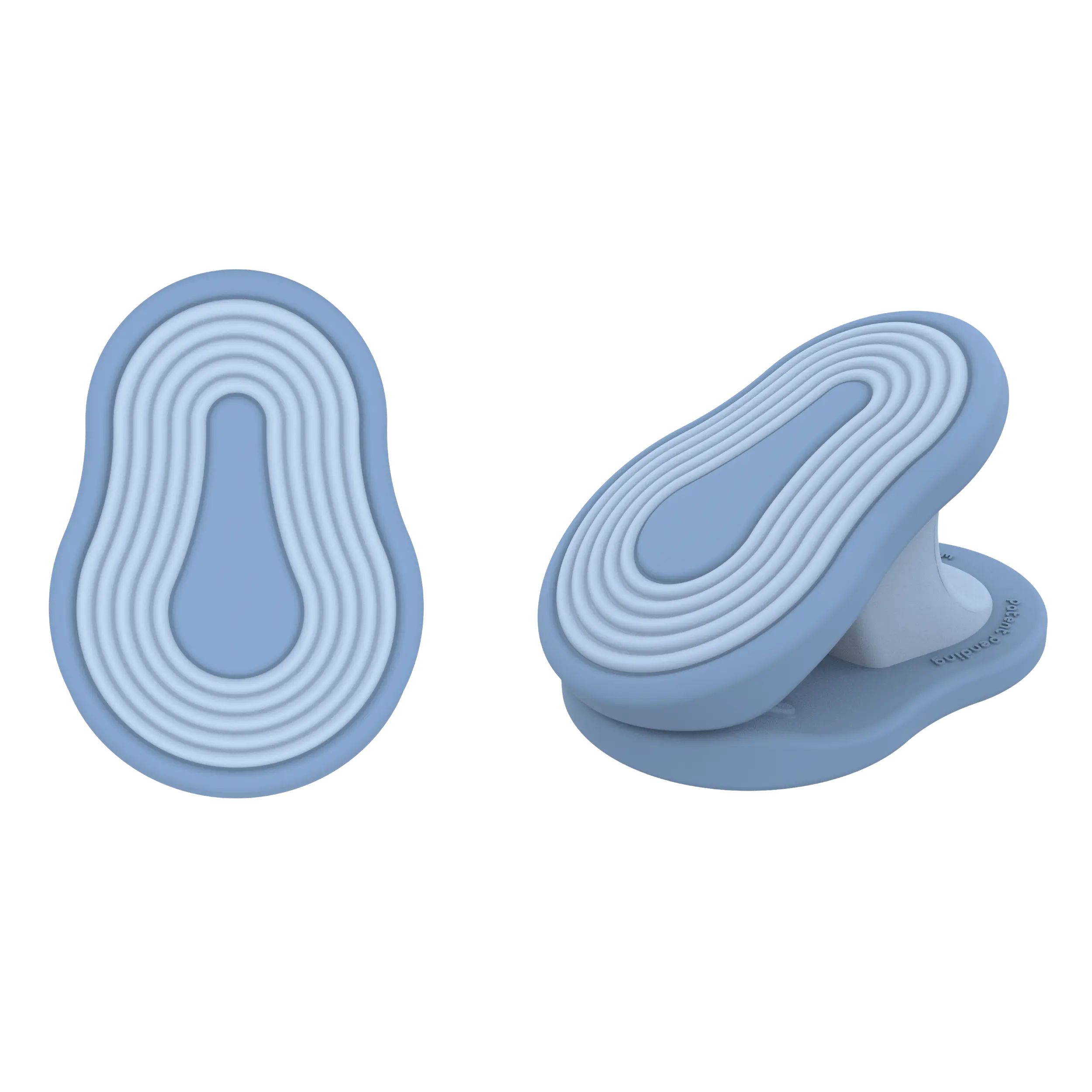 Water baby clip in slate blue color - soft silicone stroller clip by whimSi clips | Premium multi-use baby gear organizer with pinch-free design, perfect for securing blankets, toys, and bags to strollers and wagons