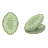 Wind baby clip in sage green color - soft silicone stroller clip by whimSi clips | Premium multi-use baby gear organizer with pinch-free design, perfect for securing blankets, toys, and bags to strollers and wagons
