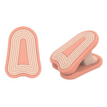 Fire silicone stroller clip in peach color by whimSi clips