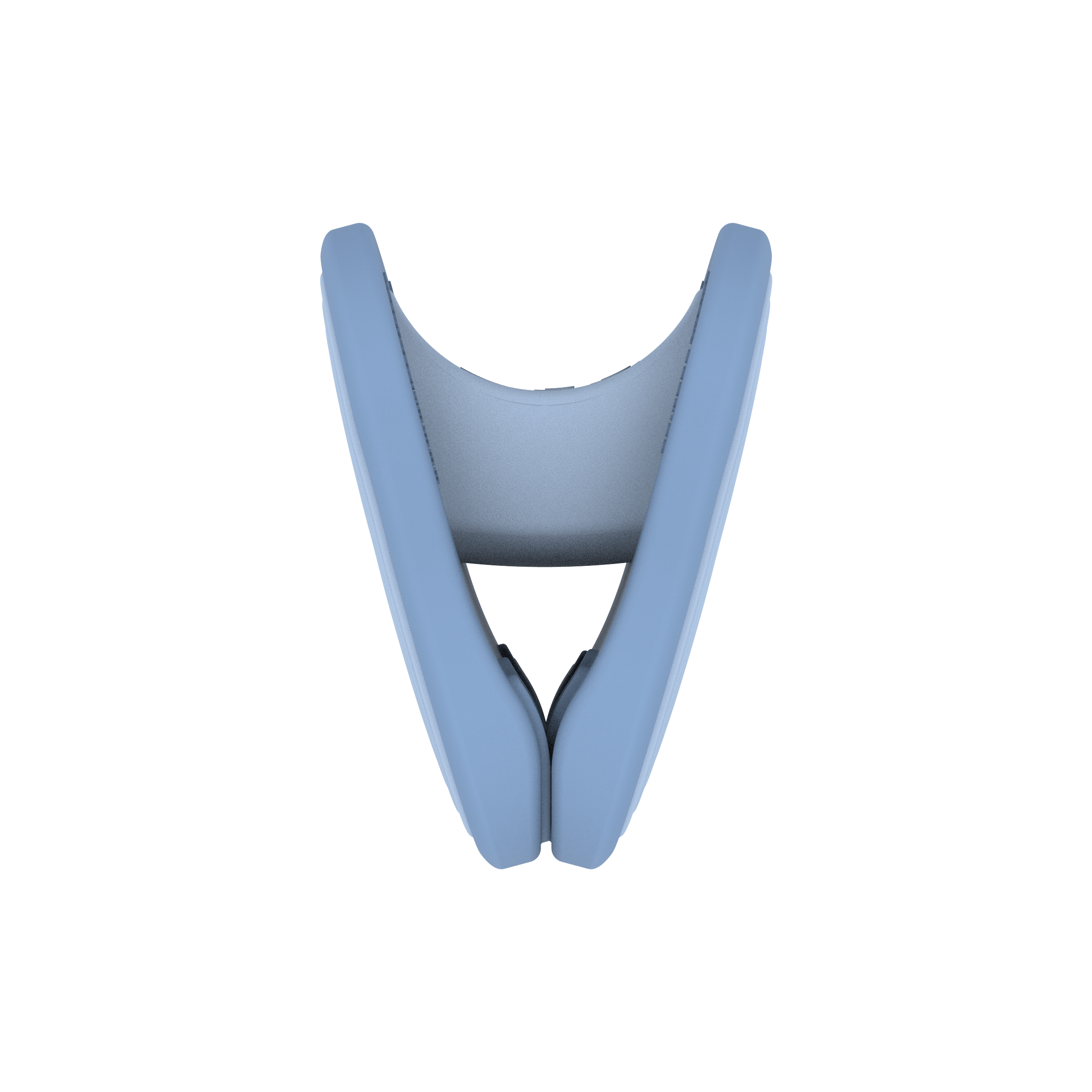 Water baby clip attached to stroller - secure diaper bag hook in slate blue | Heavy-duty clip holding diaper bag on stroller handle, demonstrates strong grip and practical everyday use